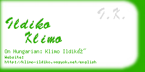 ildiko klimo business card